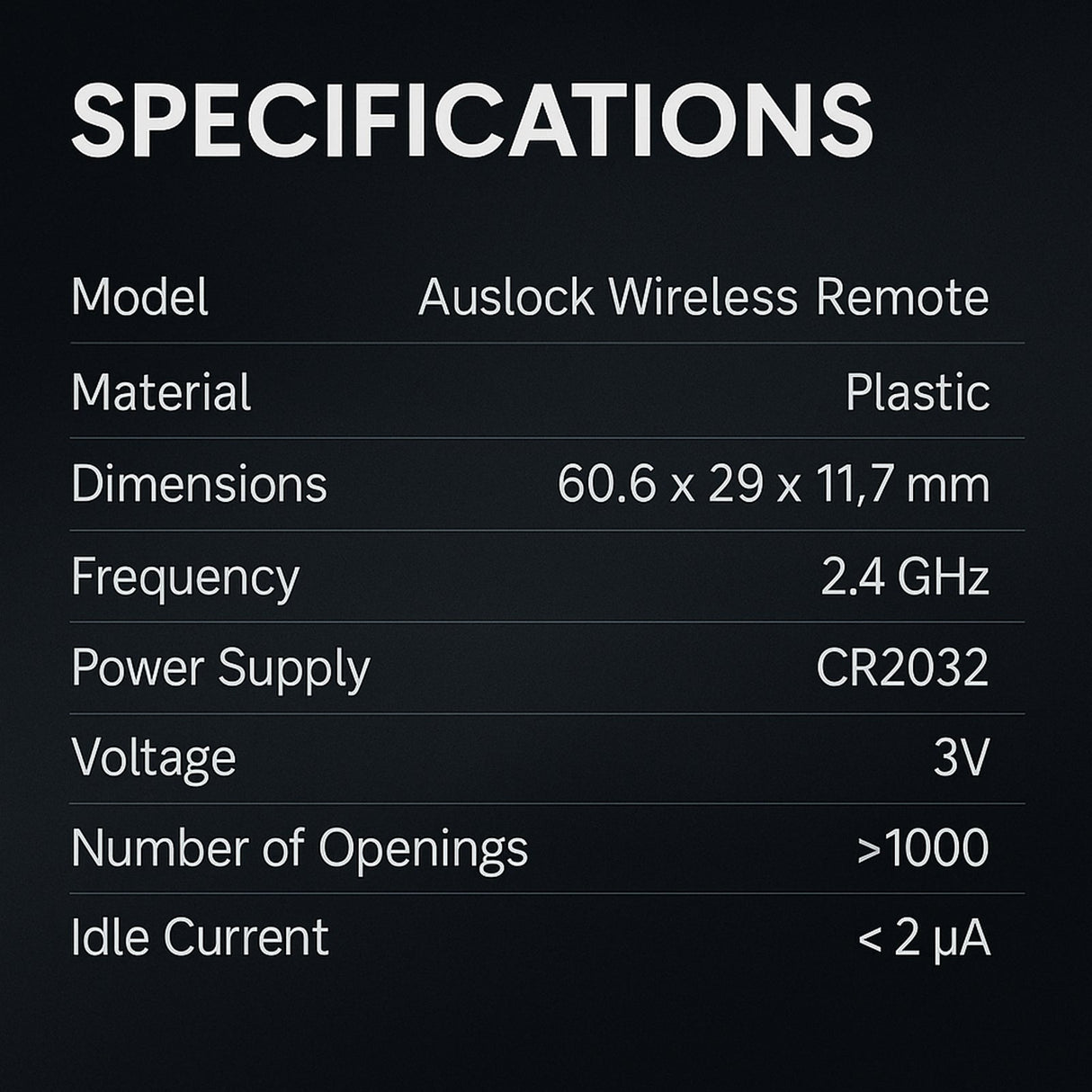 AUSLOCK - Remote AUSLOCK - Remote