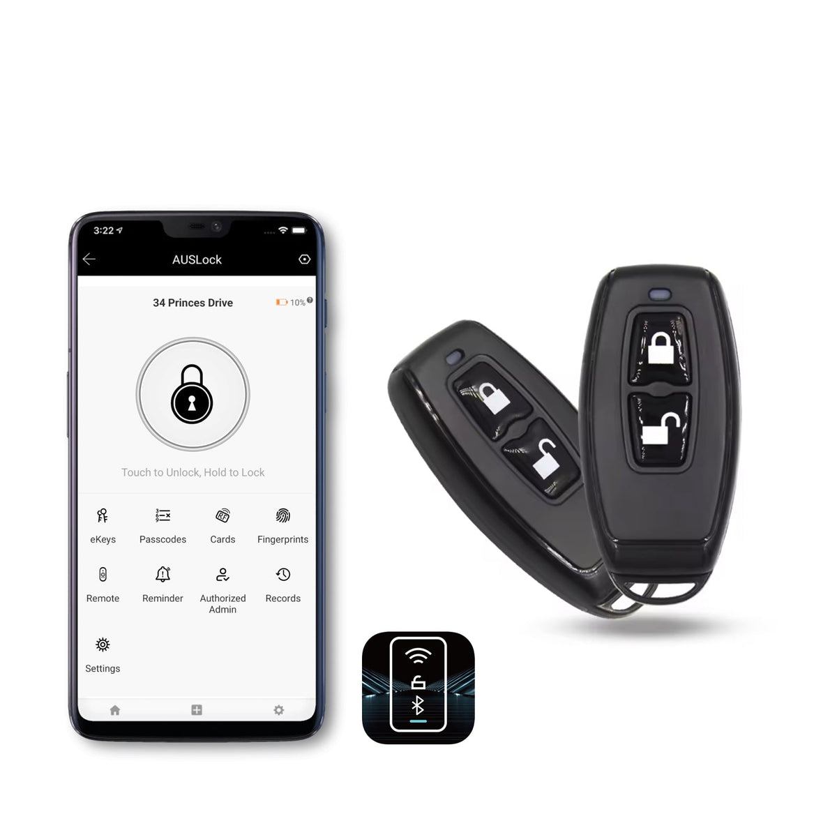 Fob Lock Smart Lock Remote Key Fob | Wireless Door Lock Access Australia – AUSLOCK