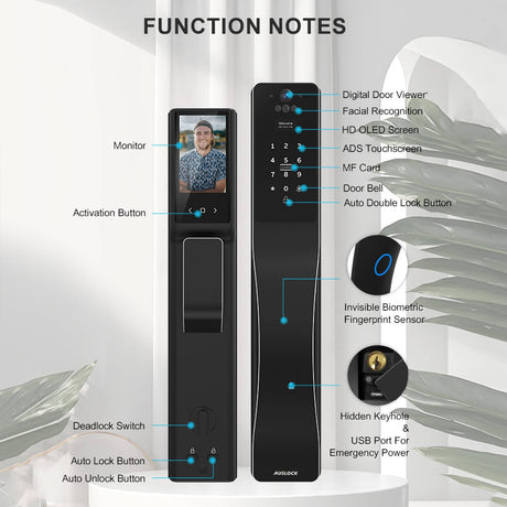 Smart Push-Pull Lock - Space Alloy Edition